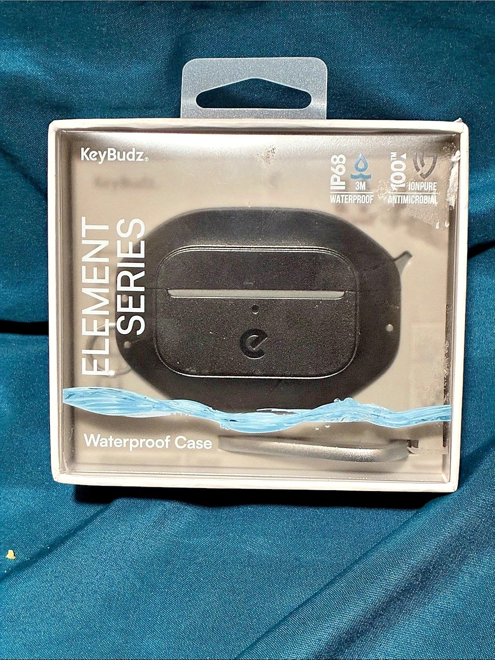 KeyBudz Element Series Black Waterproof Case for AirPods Pro Gen 1/2 NWT